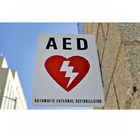 Markierte 2 Weise flaches AED-Wand-Zeichen, 90 Grad-Zeichen AED 254x177mm