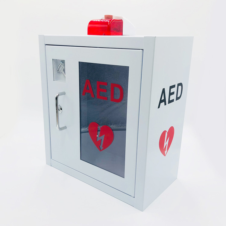 Customizable AED Defibrillator Cabinets , Alarmed AED Wall Box 400x360x200mm