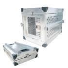 Zusammenklappbarer einzelner Hundealuminiumkasten mit Hochleistungsknall-Klinken-Verschluss-System