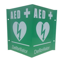Weisen-Zeichen PVC-Plastik3 von AED, AED-Zeichen der kundenspezifisches Druckv-förmiges ersten Hilfe